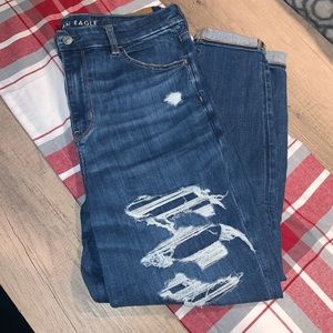 American eagle distressed jeggings!